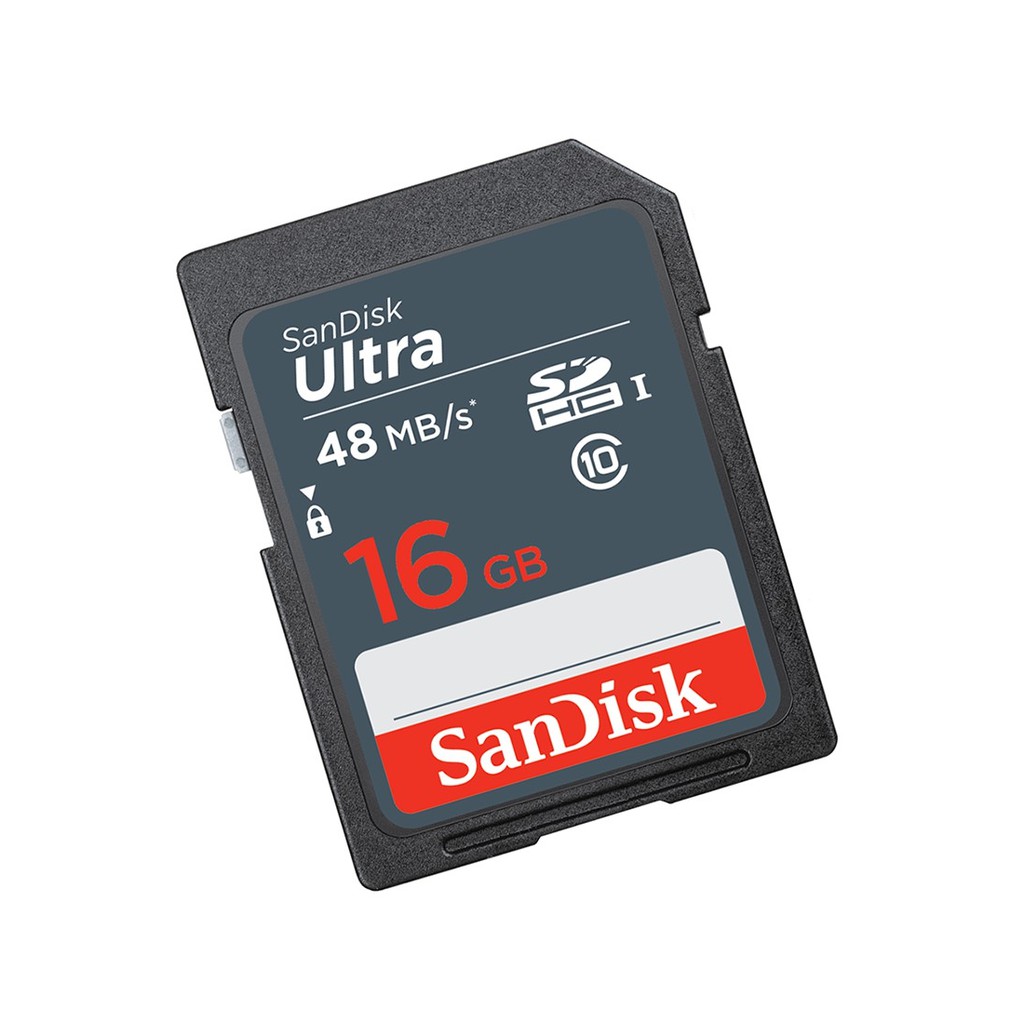 Thẻ nhớ SDHC Sandisk Ultra 16GB upto 48MB/s UHS-I (dành cho máy ảnh) - Hãng phân phối chính thức