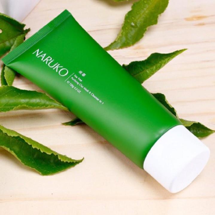Sữa rửa mặt Naruko Tea Tree Purifying Clay Mask & Cleanser 120g chiết xuất tràm trà dạng bùn cho da dầu mụn | BigBuy360 - bigbuy360.vn