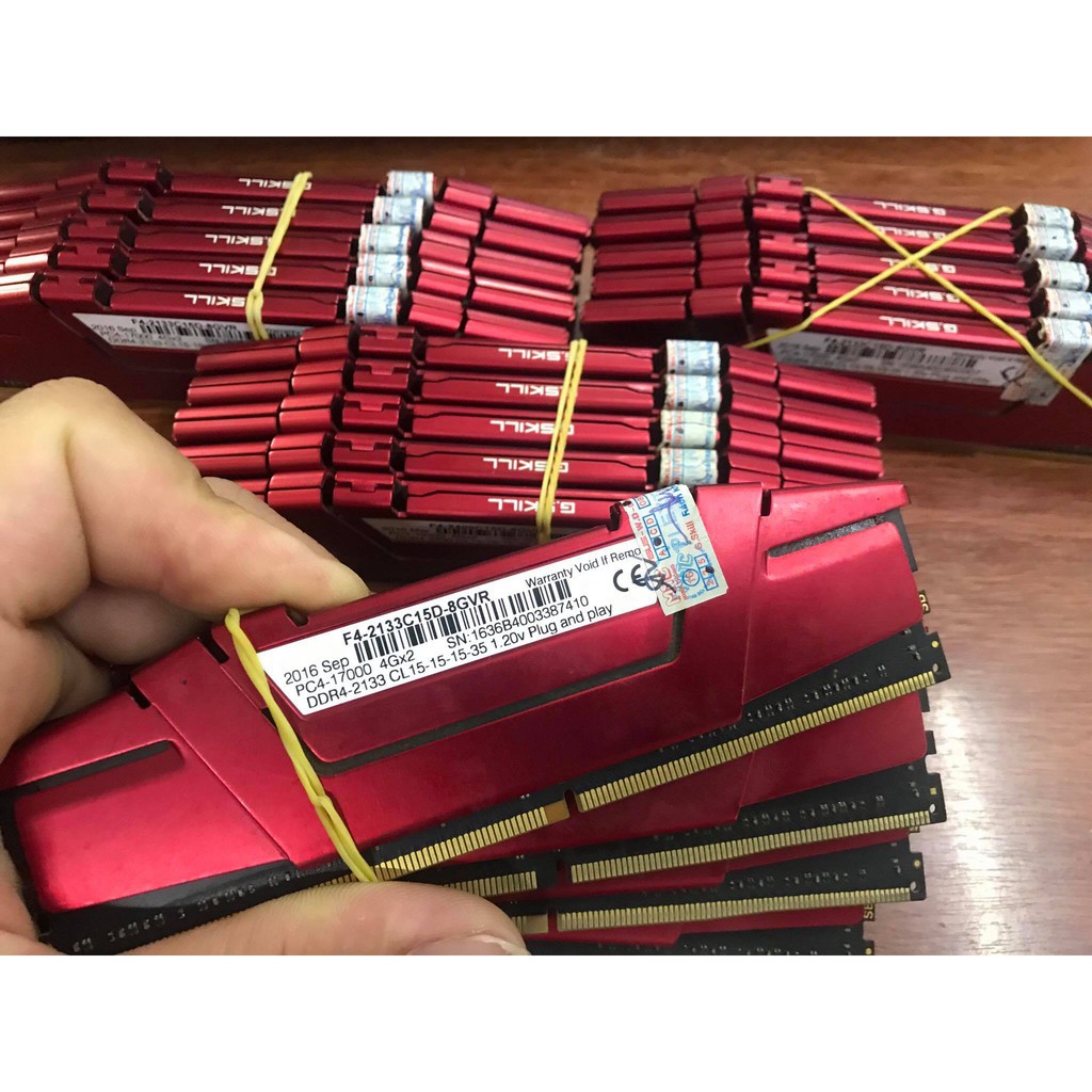 Ram DDR4/2400 4G gskill và adata tản thép đỏ đẹp xịn sò 21