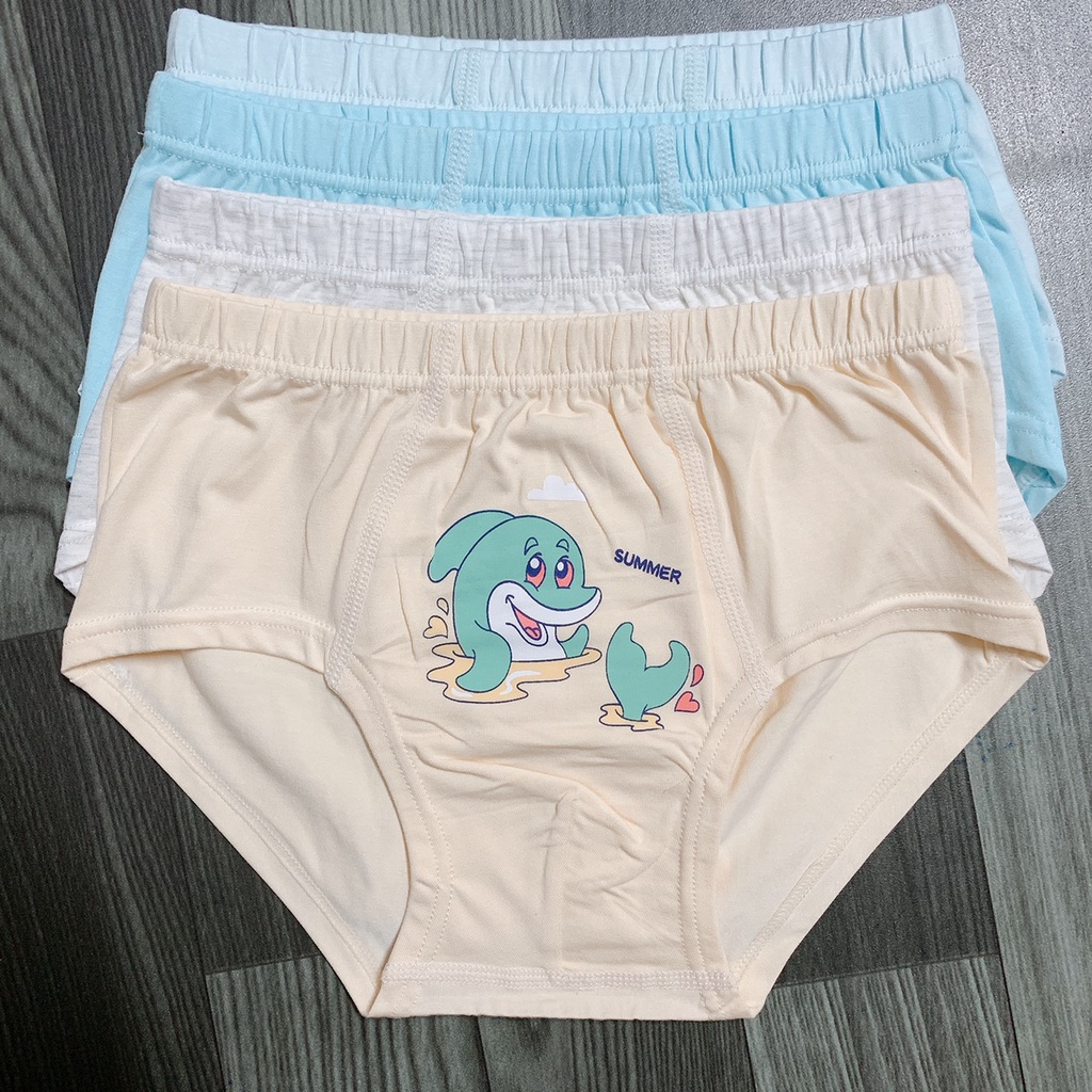 Combo 4 Quần Chíp Bé Trai, Đồ Lót Đồ Ngủ Bé Trai Cao Cấp Loại 1 Cho Bé Từ 12-40kg MINKHI 12
