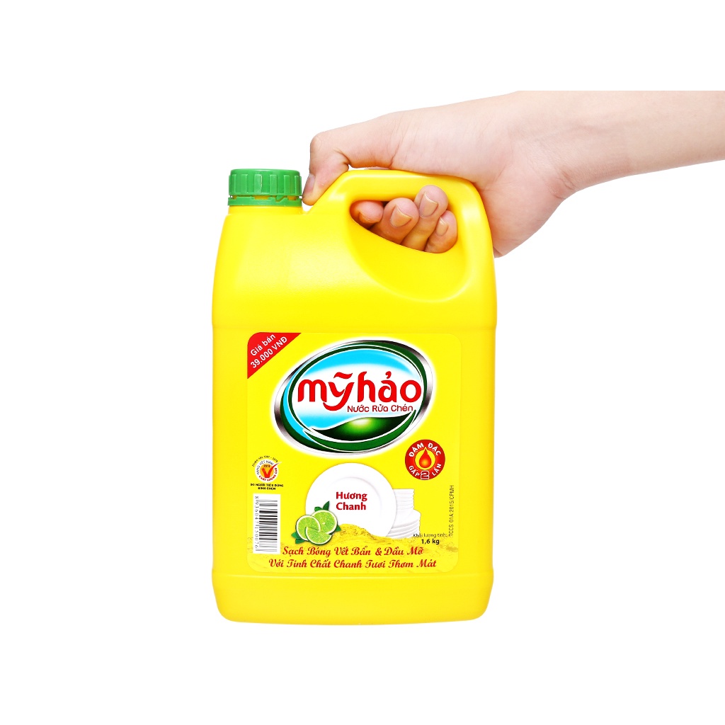 Nước rửa chén Mỹ Hảo hương chanh can 1.6kg