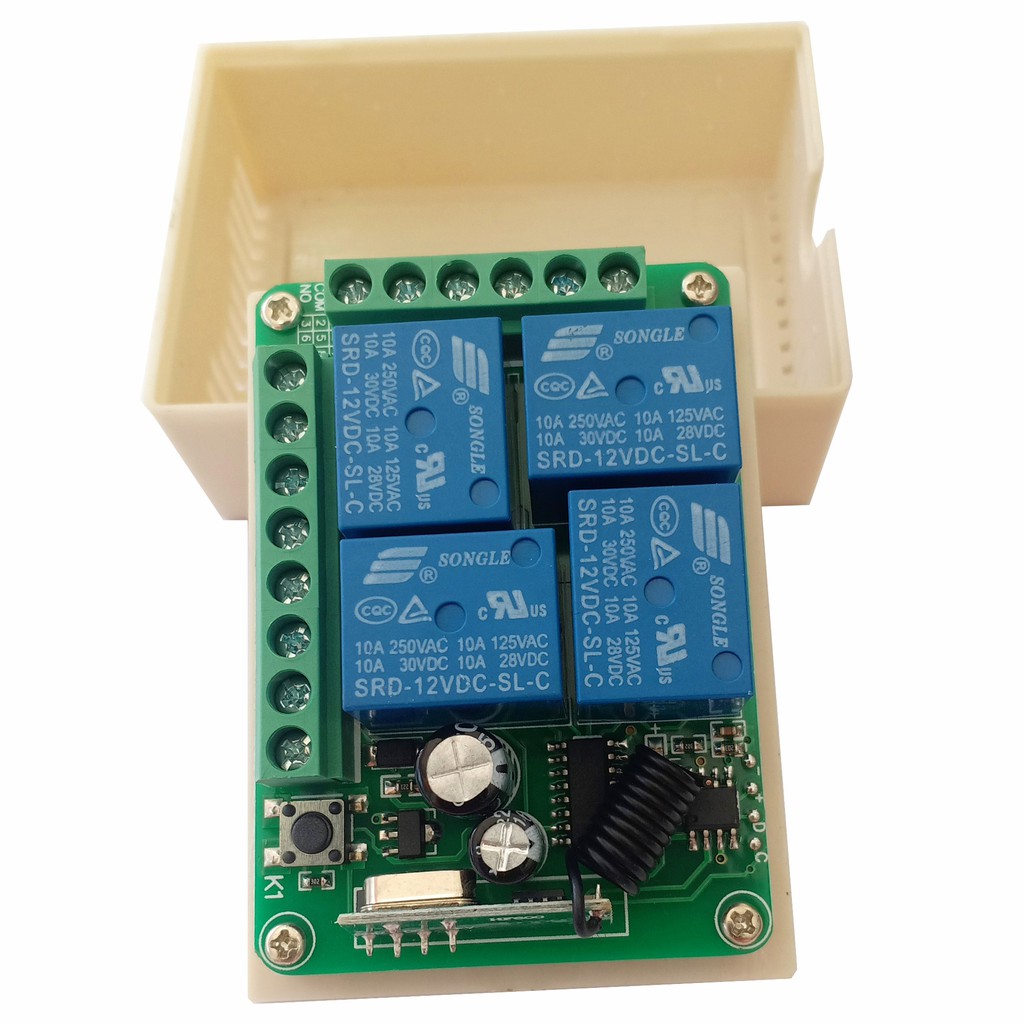 Bộ điều khiển RF 315Mhz 12VDC 4 kênh (Không kèm remote)