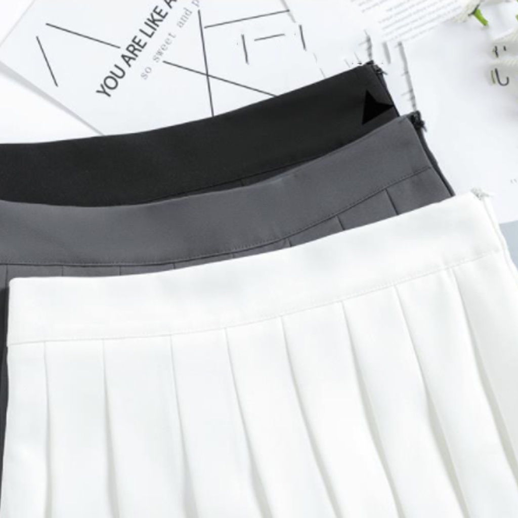 Chân váy tennis Ladya xếp ly chữ A ngắn lưng cao có quần trong thể thao phong cách Hàn Quốc M028