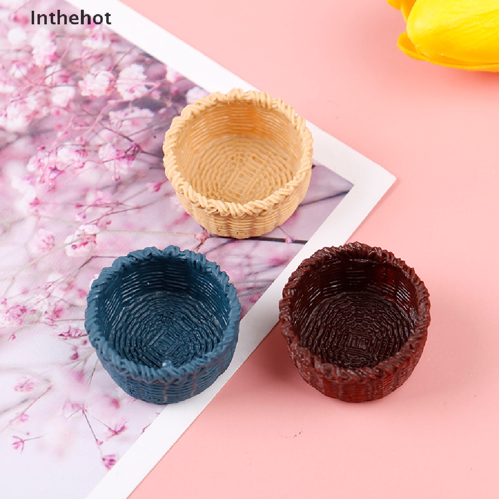 Mô Hình Giỏ Nhựa Mini Tỉ Lệ 1: 12 Trang Trí Nhà Búp Bê