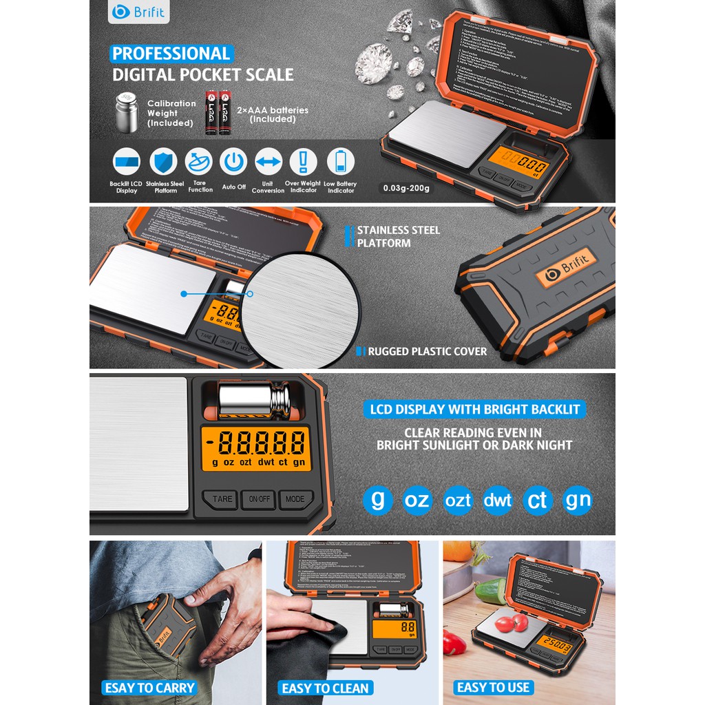 Cân Điện Tử Mini Bỏ Túi 200g 0.01g / 001oz