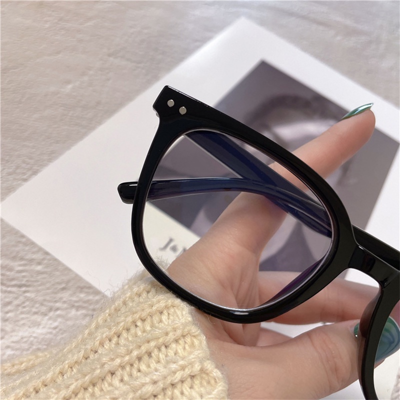 Gọng kính cận nam nữ 2 chấm ngang phong cách hiện đại trẻ trung kính giả cận chống tia UV khói bụi thay được tròng 104