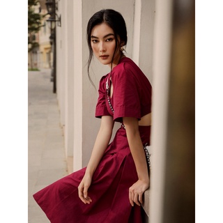 Đầm xếp ly eo cut - out chạy chun D.CHIC MS: 2812916