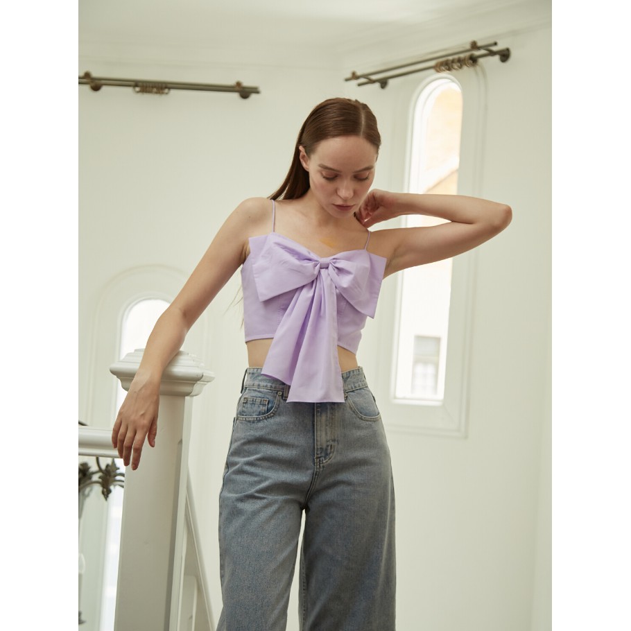 COCO SIN - Áo 2 Dây Nơ Tím | BigBuy360 - bigbuy360.vn