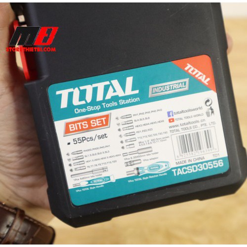 Bộ 55 tua vít đa năng  Total TACSD30556