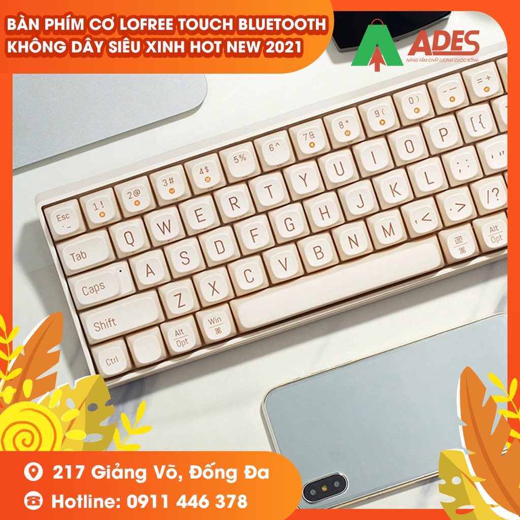 Bàn Phím Cơ Lofree Touch Bluetooth Không Dây Siêu Xinh HOT NEW 2021