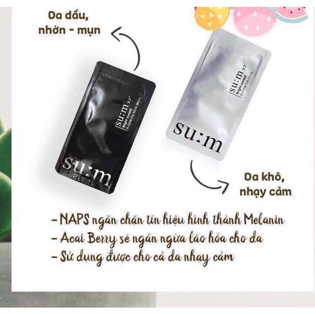 [RẺ VÔ ĐICH] MẶT NẠ THẢI ĐỘC SUM HÀN QUỐC NẠ THẢI ĐỘC SU:M - Mask Sủi Bọt Hút Chì