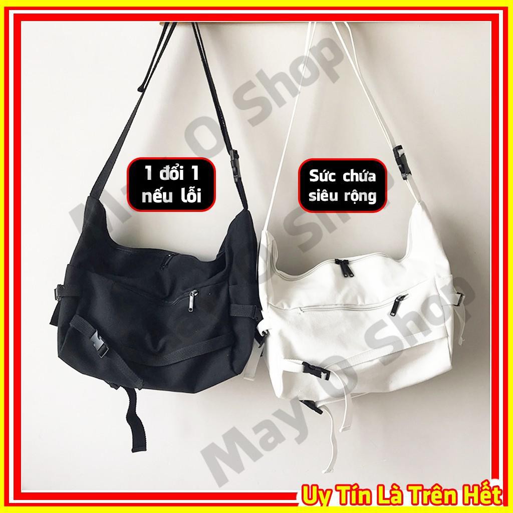 Túi Tote Đeo Chéo Canvas Học Sinh Cỡ Lớn Cặp Balo Vải Đeo Vai Đi Học Thời Trang Nam Nữ Thể Thao Hàn Quốc May O Shop