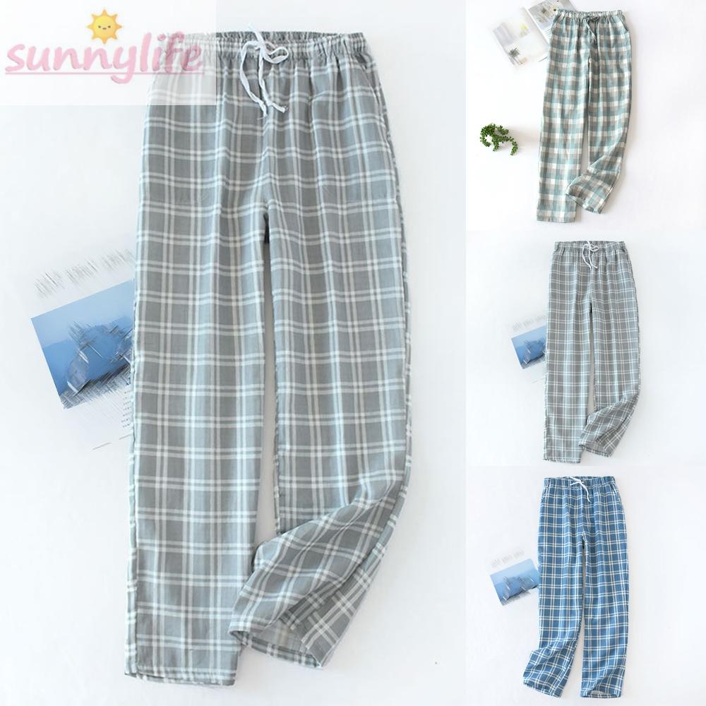 Quần pyjama cotton mềm thoáng khí thoải mái cho nam