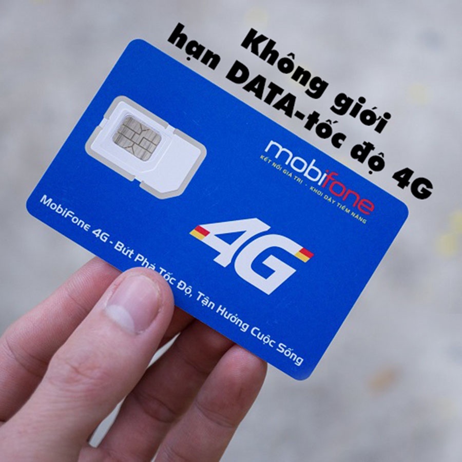 SIM 4G MOBI C90N KM 120GB ( 4GB/NGÀY) - Miễn phí tháng đầu