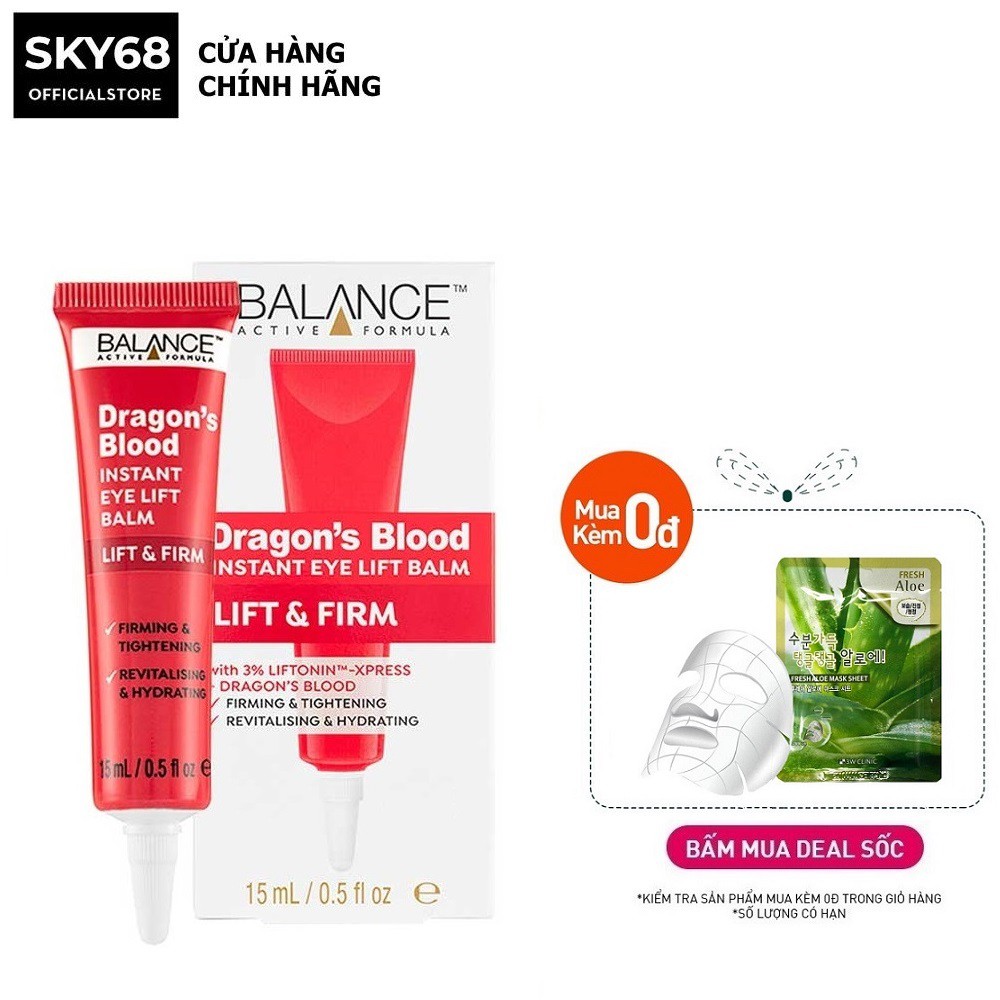 Kem Giảm Thâm Mắt Máu Rồng Balance Active Formula Dragons Blood Instant Eye Lift Balm 15ml