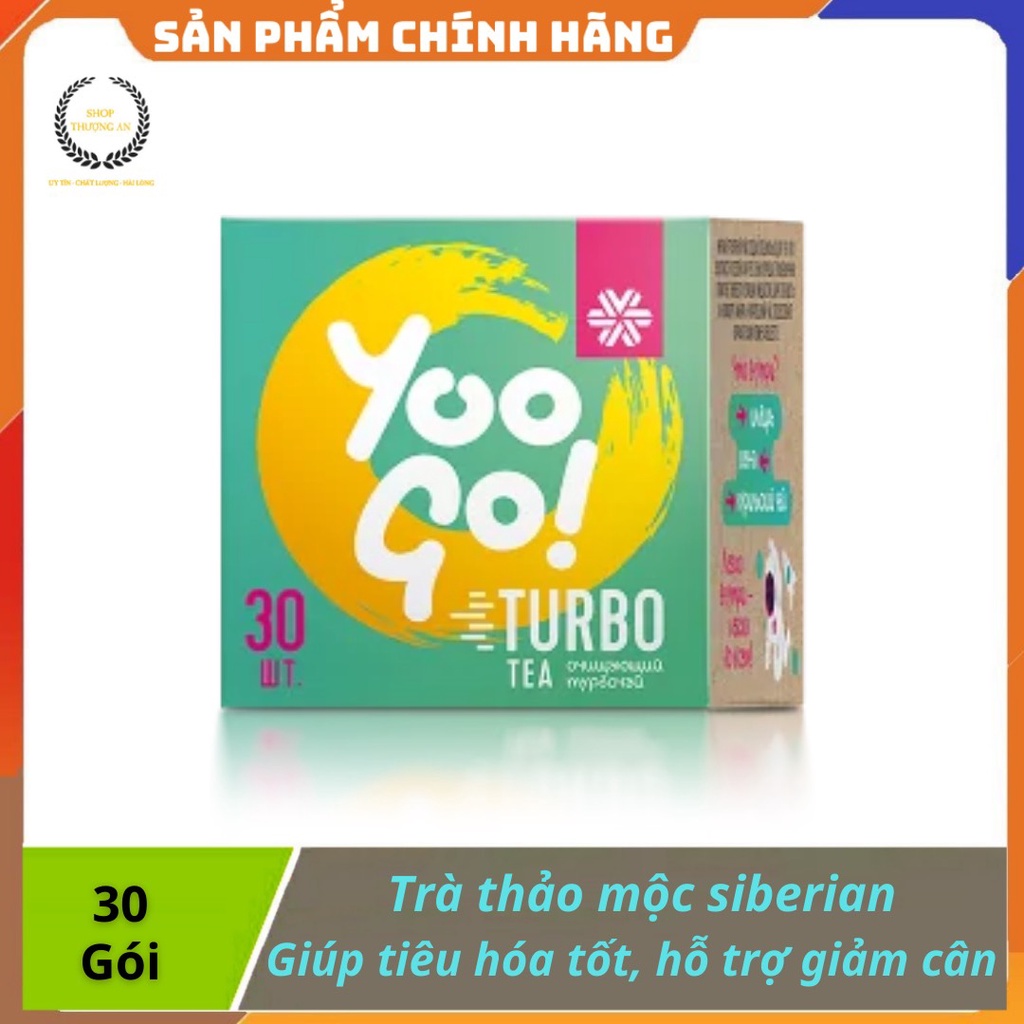 - Trà thảo mộc Yoo Go Turbo Tea siberian, Hỗ trợ giảm cân , cải thiện hệ tiêu hóa - hộp 30 gói