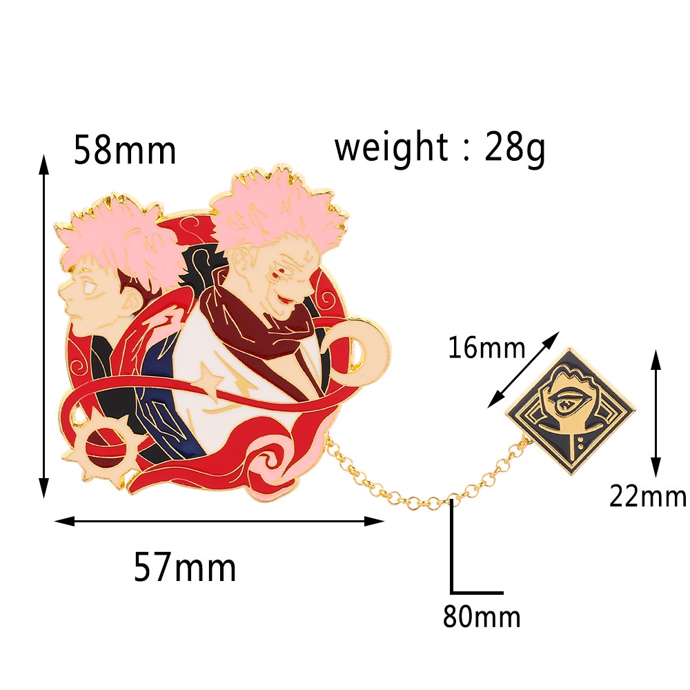 Ghim Cài Áo Bằng Kim Loại Hình Nhân Vật Anime Jujutsu Kaisen