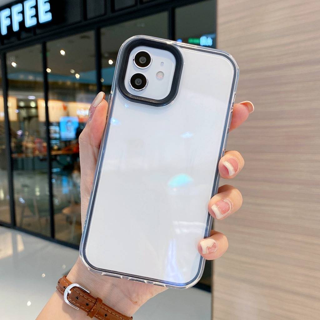 Ốp Điện Thoại TPU Mềm Trong Suốt Chống Sốc Chống Bụi 3 Trong 1 Cho iPhone 7 / 8 plus 11 / 12 Pro Max