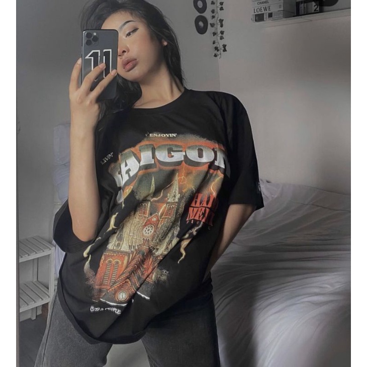 Áo thun Hades Saigon đen unisex nam nữ