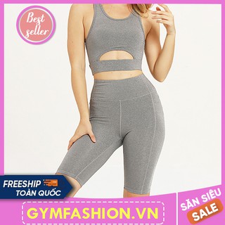 BỘ đồ tập GYM quần lửng [Phong Cách ÂU MỸ] tập gym yoga - GYMFASHION.VN