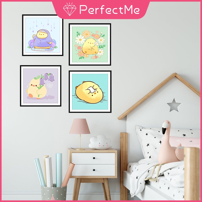 Bộ Tranh Đính Đá 5D Tự Làm 30 X 30Cm Hình Gà Hoạt Hình Trang Trí Nhà Cửa