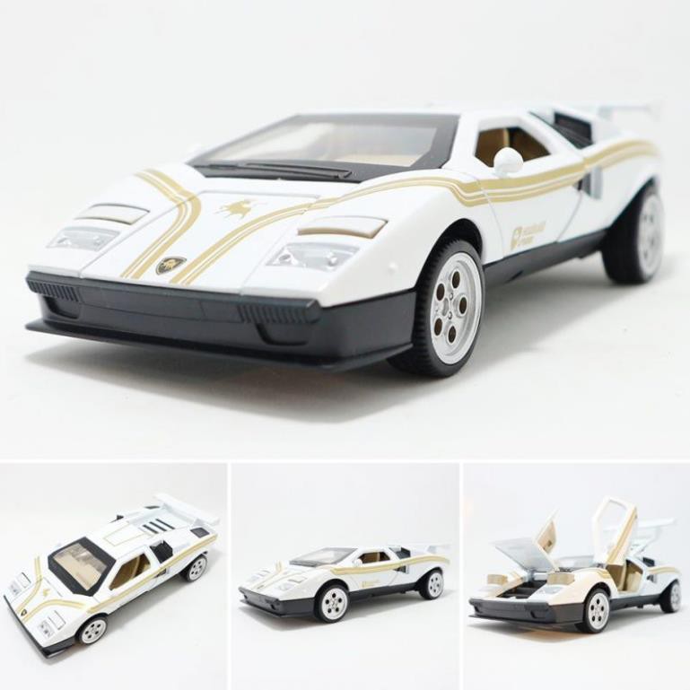 MÔ HÌNH XE LAMBORGHINI COUNTACH TRẮNG TỈ LỆ 1:32