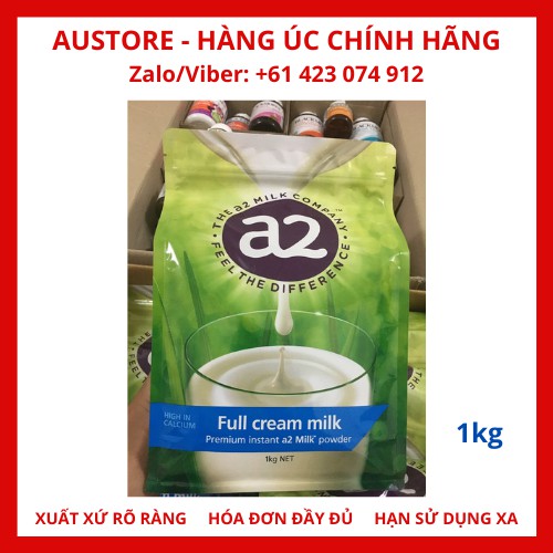 A2 Milk Powder Full Cream 1Kg - Sữa Tươi A2 Dạng Bột Nguyên Kem 1kg