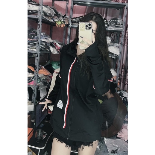 Áo Chống Nắng Thom Nam Nữ Họa Tiết Một Sọc -2 Sọc, Áo Khoác  Chất Liệu Cotton 4 Chiều Thấm Hút Mồ Hôi( Video Ảnh Thật)