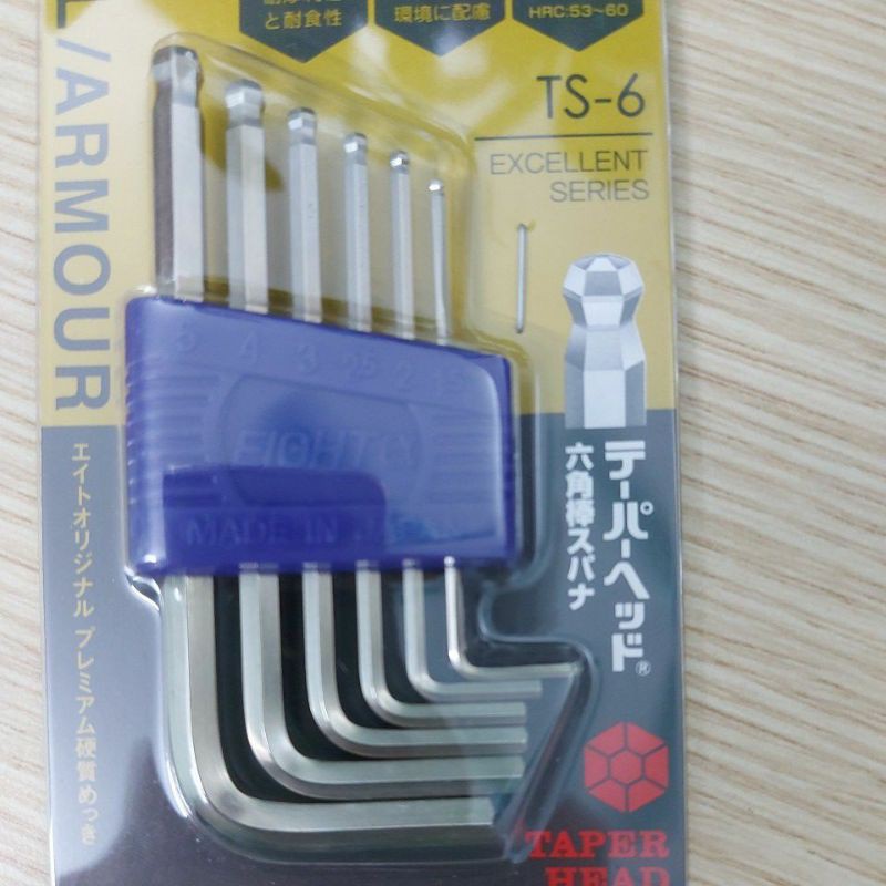 Bộ lục giác EIGHT TS-6 Excellent Series 1.5- 5mm (Made in Japan)
