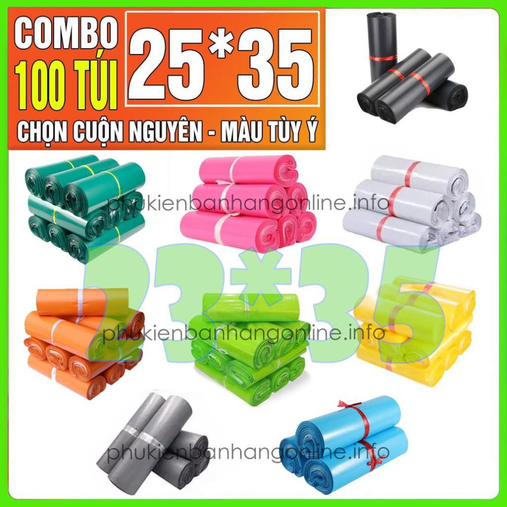 [RẺ NHẤT SHOPEE] Combo 100 Túi Gói Hàng, Đóng Hàng, Tự Dính Cao Cấp Size Size 25x35 cm -T6