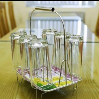 Úp ly cốc chén inox hàng cao cấp vuông đĩa 6