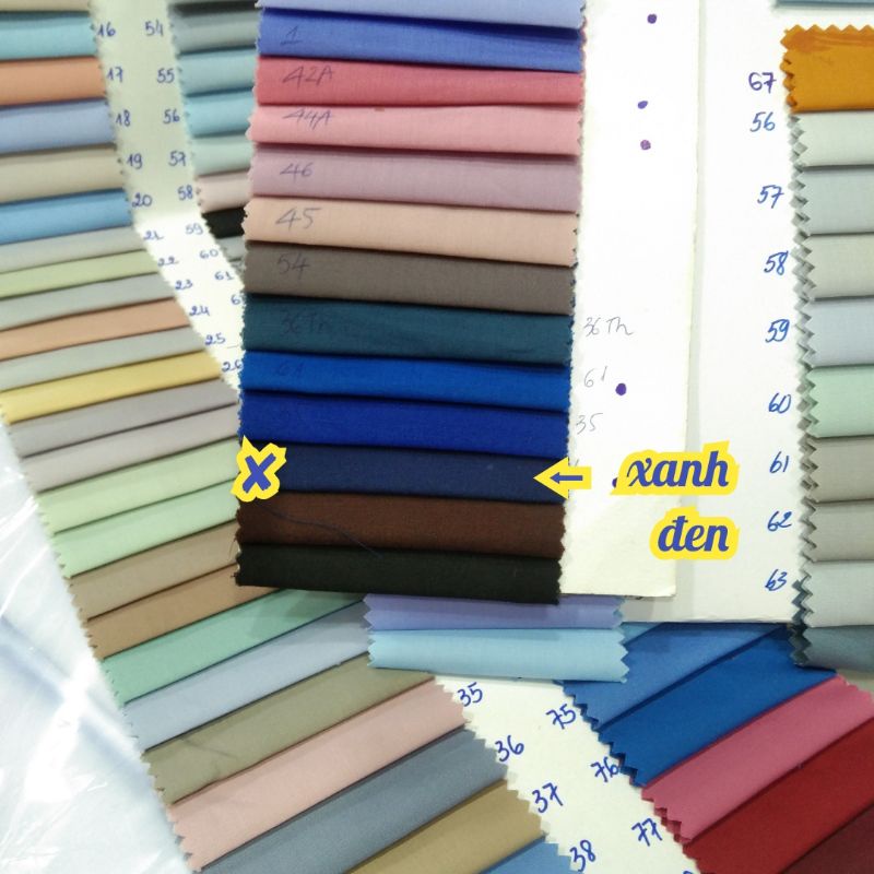 Vải Kate Silk Màu Xanh Đen