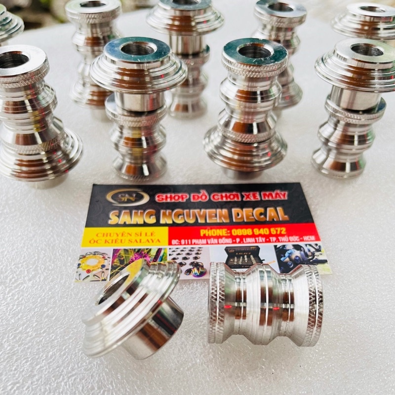 Cục canh bánh xe sirius một cặp trước sau inox 304 gắn như zin