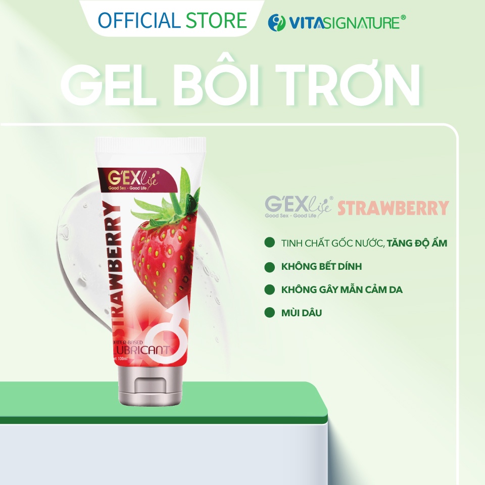 [Mã LTBAUAB18 giảm 7% đơn 99K] Gel bôi trơn G'exlife Strawberry mùi dâu quyến rũ