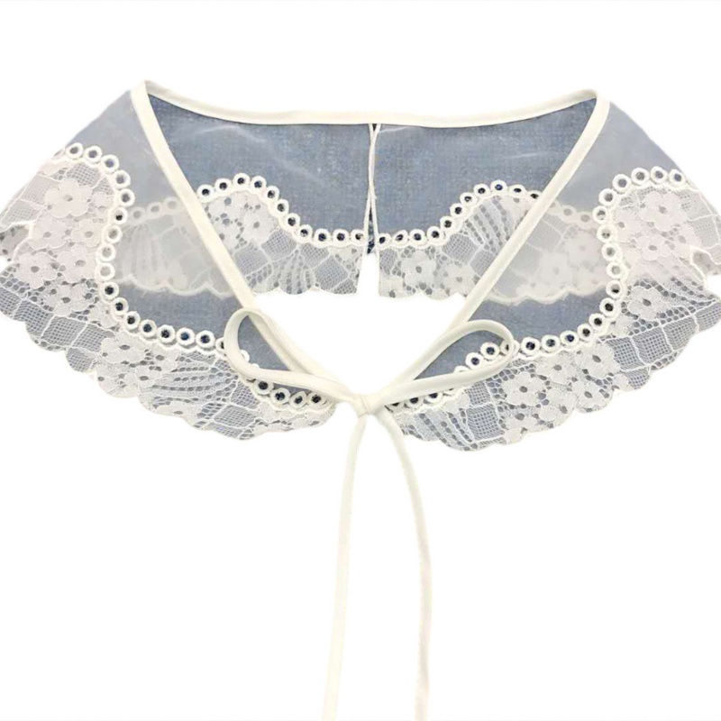 Cổ áo sơ mi giả thêu họa tiết bướm xinh xắn cho nữ
 | BigBuy360 - bigbuy360.vn