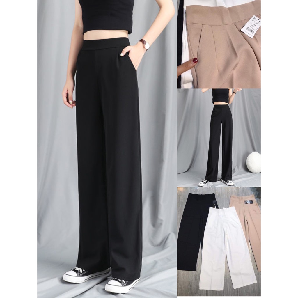 Quần tây ống suông lưng cao tôn dáng, hàng sẵn 030_P0/K34