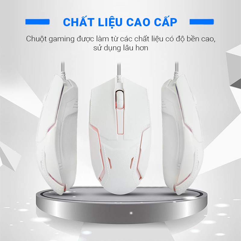 Chuột Chơi Game Có Dây 1200 Dpi Chuột máy tính Rgb có đèn, cảm biến quang nhanh nhạy chính xác thiết kế gọn nhẹ