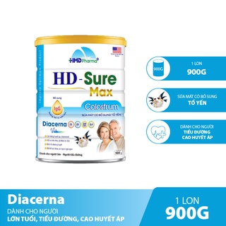 Sữa bột HD Sure Max Colostrum Diacerna 900gram