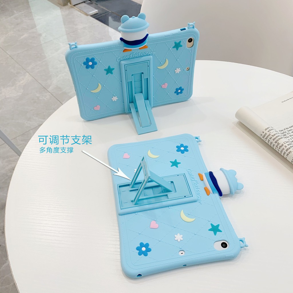 Kids Soft Handle Stand Case Cute Cartoon Shockproof Silicone Cover For Samsung Galaxy Tab A 8.0 2019 Sm-P200 P205 2019