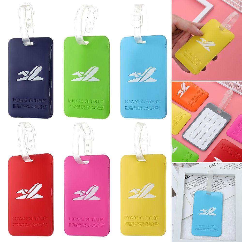 ♫DAPHNE♫ ID Suitcase Labels Address Bag Tag Baggage Labels Reusable Ropes Aeroplane Name Luggage  Tags/Multicolor