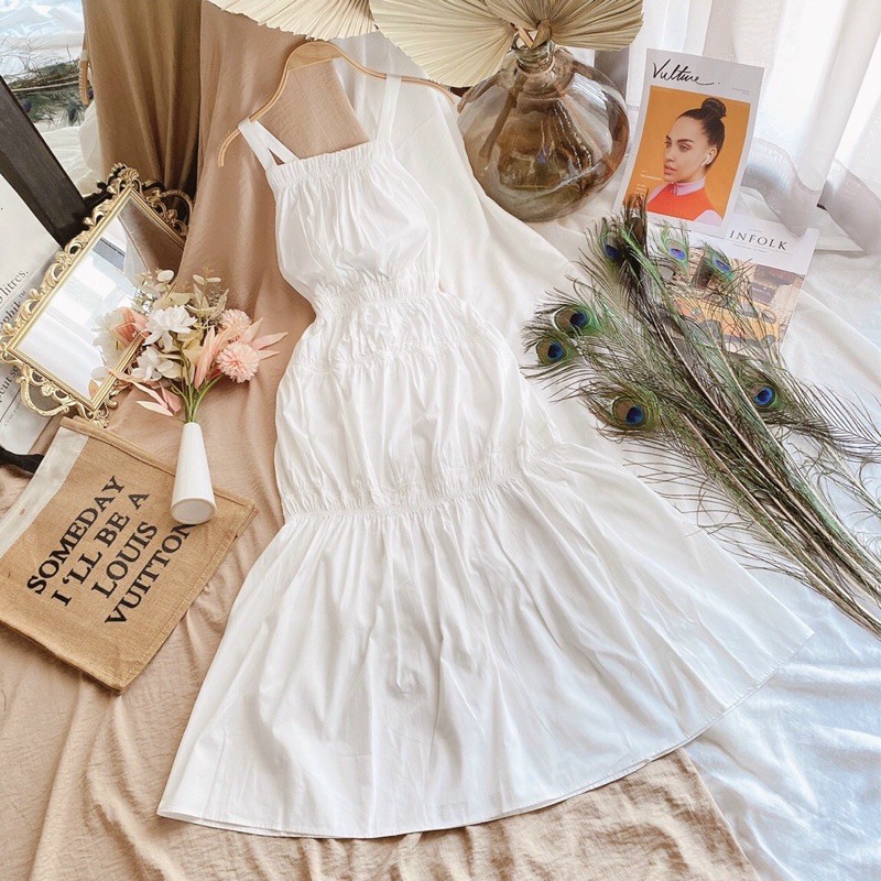 [CLIP THẬT Ở CUỐI] MAXI CỔ YẾM HỞ LƯNG CHÉO DÂY | BigBuy360 - bigbuy360.vn