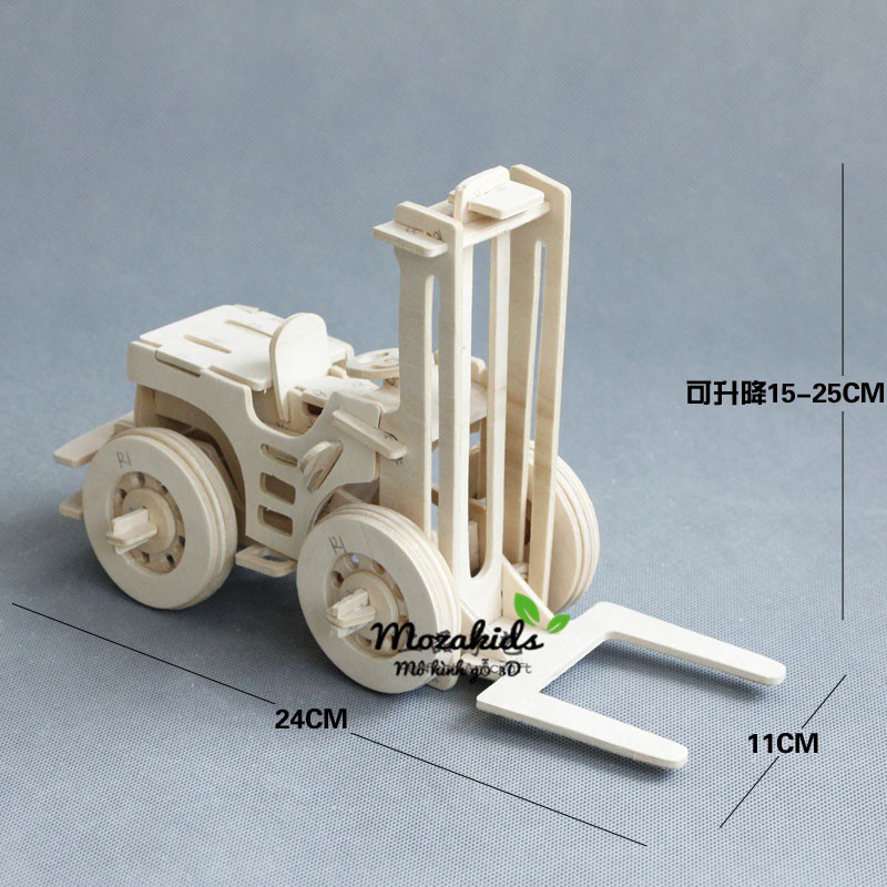 Đồ chơi lắp ráp gỗ 3D Mô hình Xe Lu