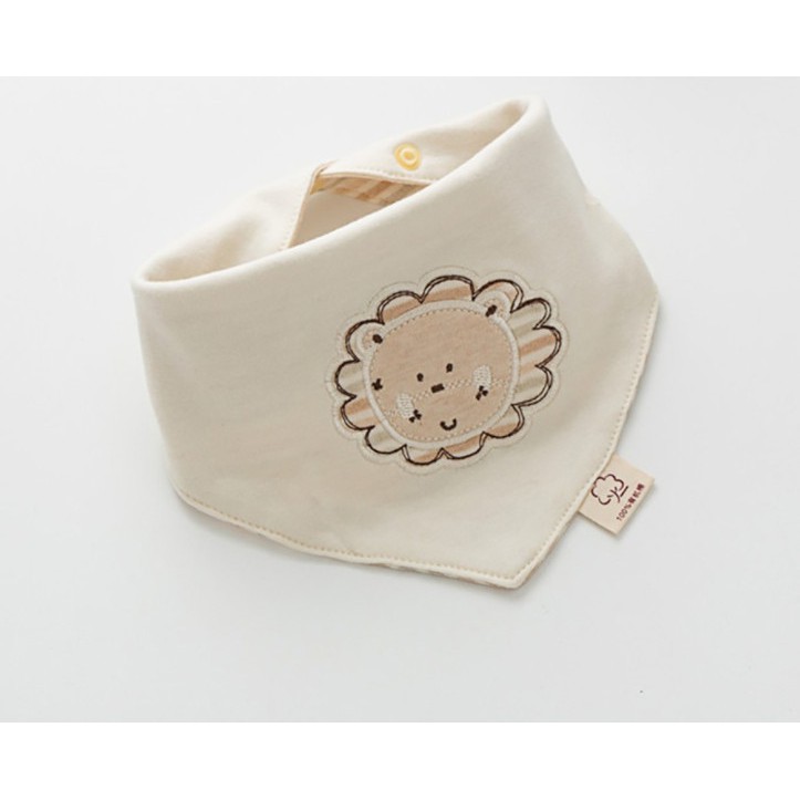 Khăn yếm tam giác cho bé ORGANIC hàng cao cấp 100% SỢI BÔNG COTTON HỮU CƠ TỰ NHIÊN có thêu hoạ tiết cực đẹp