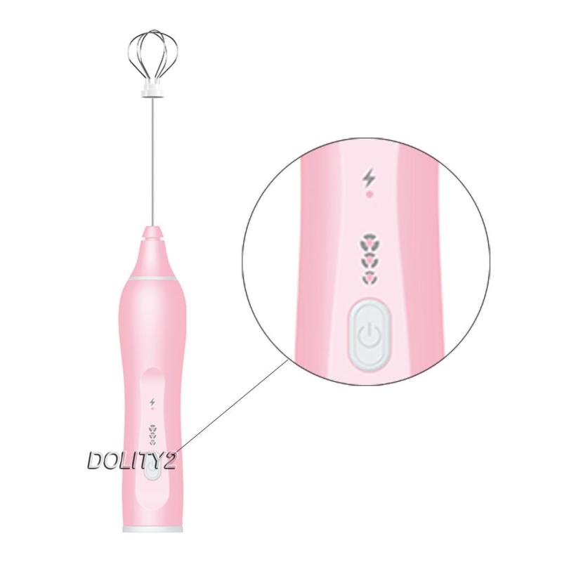 Máy Đánh Sữa Tạo Bọt Cà Phê Sạc USB Kèm 2 Cây Khuấy Bằng Thép Không Gỉ