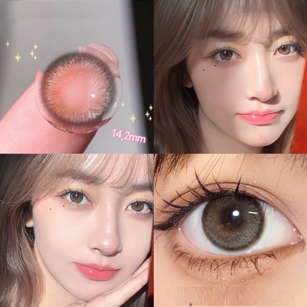 Kính áp tròng 14.20mm màu đen tự nhiên xinh xắn