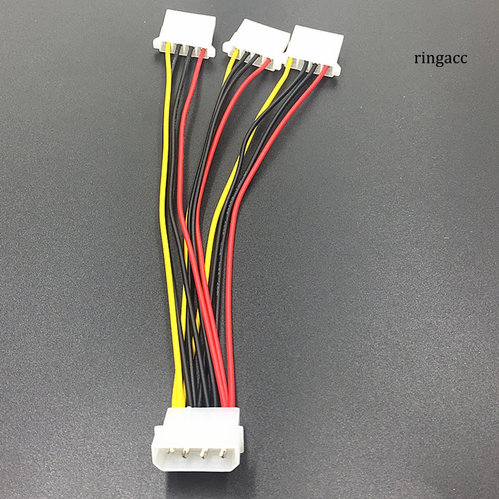 Cáp nối dài chuyển đổi nguồn IDE sang IDE Molex 20cm 4 pin 1 đầu cắm sang 3 lỗ cắm cho máy tính PC