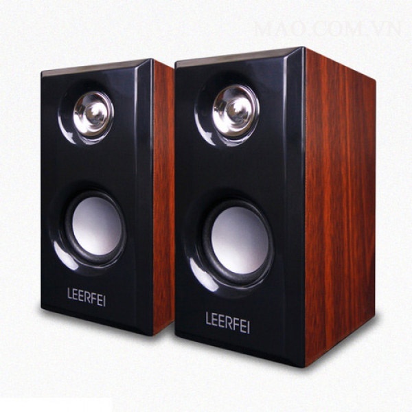 Loa vi tính 2.0 LeerFei YST-1014 vân gỗ công suất lớn, âm thanh sống động