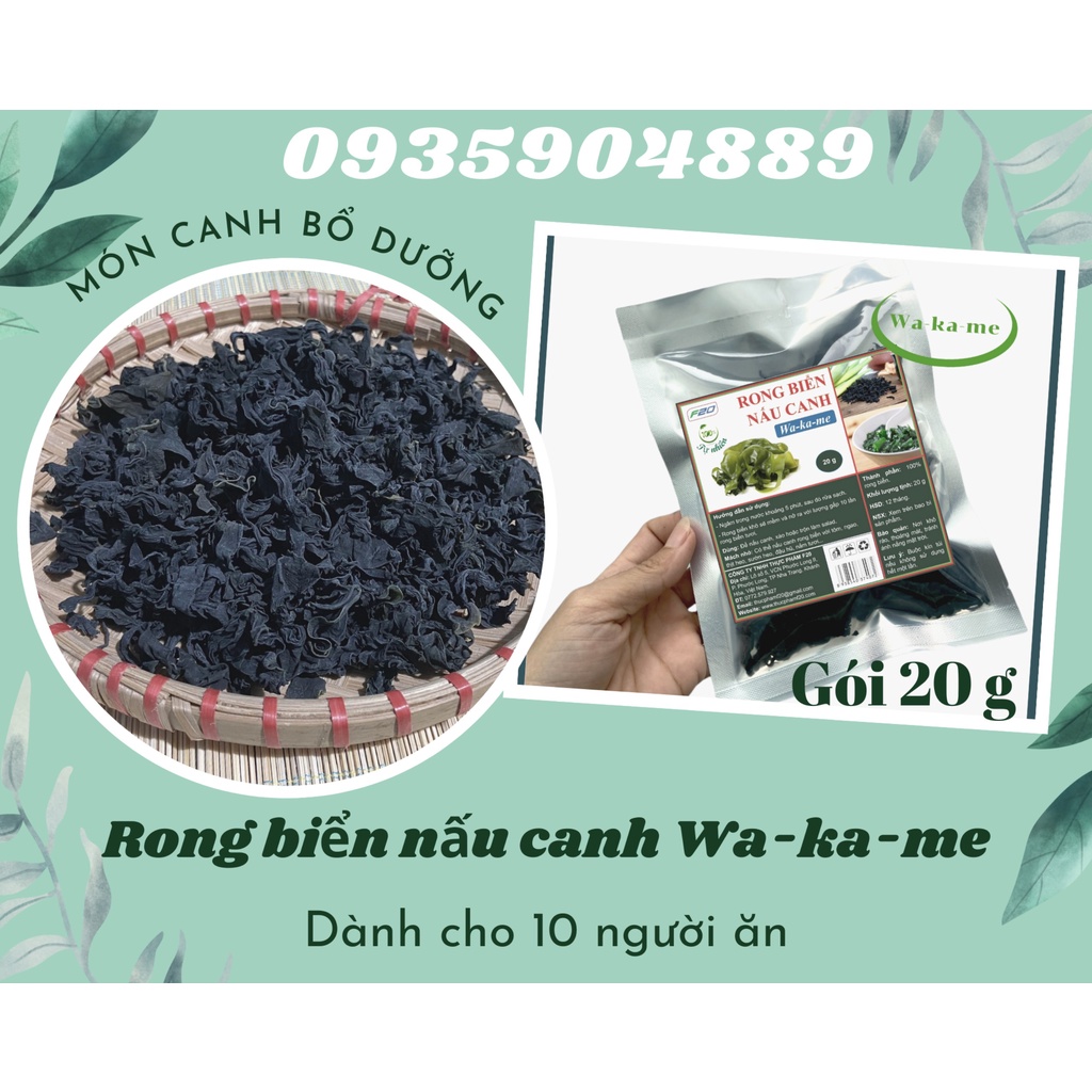 Rong Biển Nấu Canh Wakame Gói 20g/50g/100g - Rong Biển Khô Nấu Canh