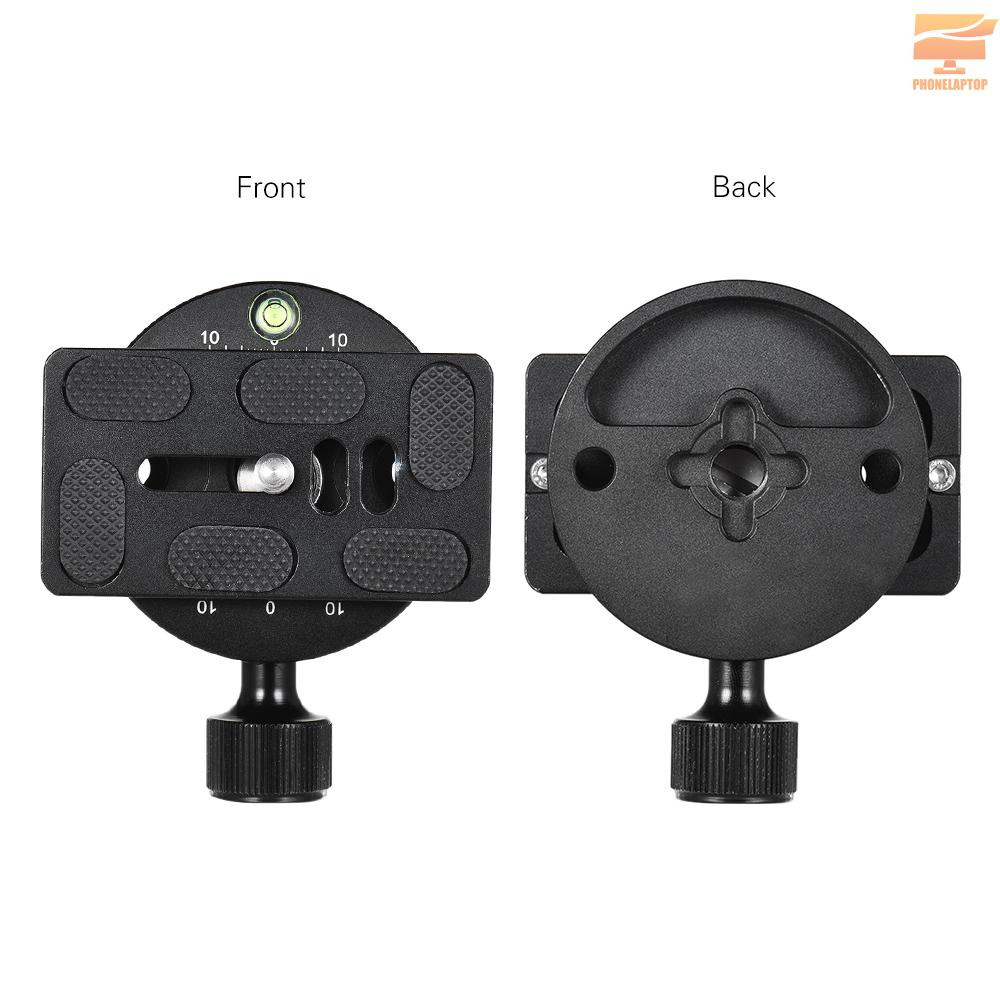 Lapt Andoer KZ-40 Universal Aluminum Alloy Tripod Head Disc Clamp Adapter w/ PU-70 Quick Release Plate Compatible for Arca Swiss