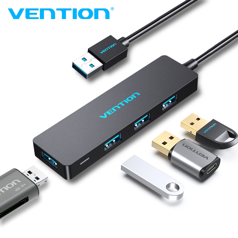 Thiết bị kết nối đa cổng cắm VENTION chia 4 cổng USB 3.0 hub nhỏ gọn cho Mac Pro Surface Pro PC